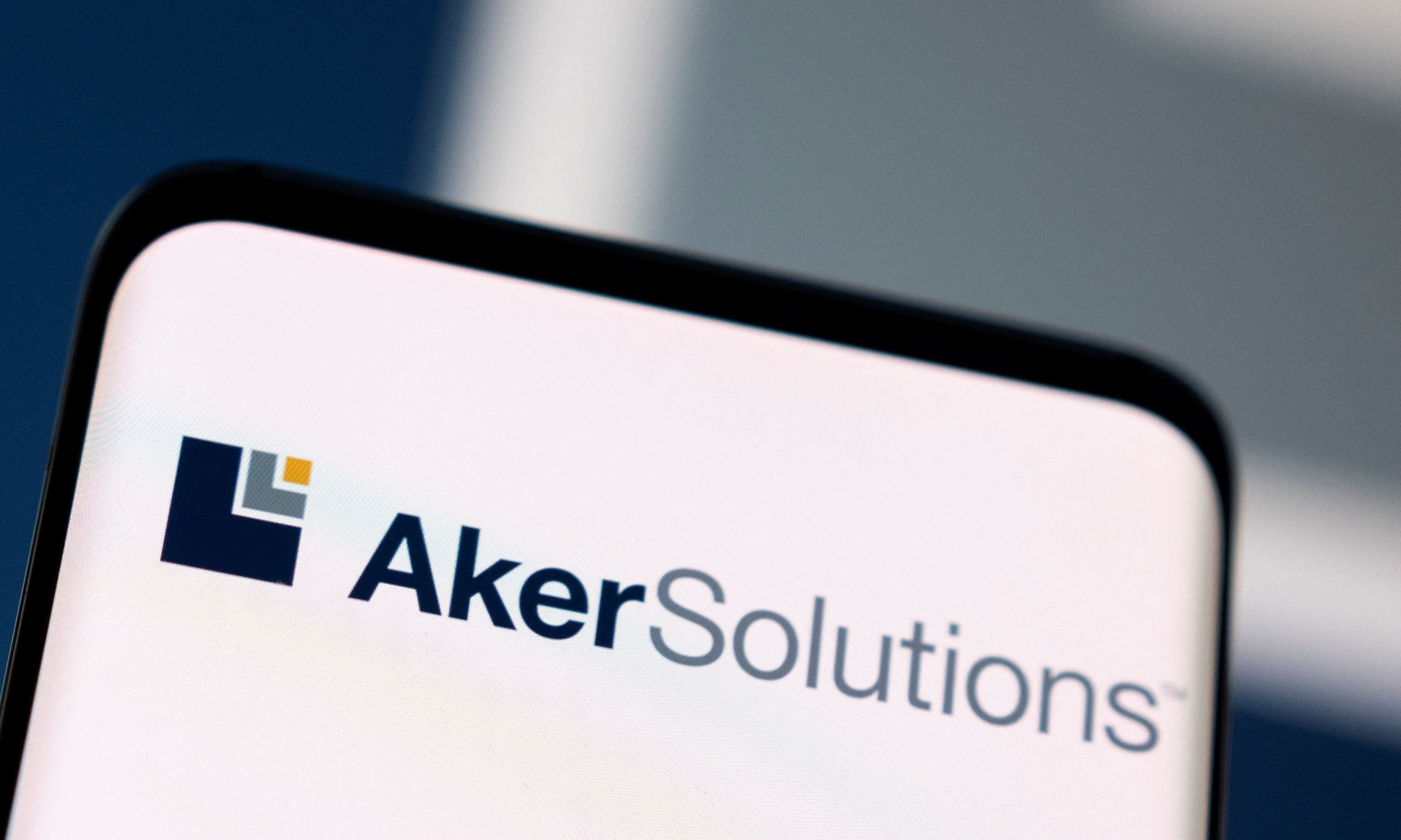 Aker Solutions logo is seen displayed in this illustration taken, May 3, 2022. REUTERS/Dado Ruvic/Illustration