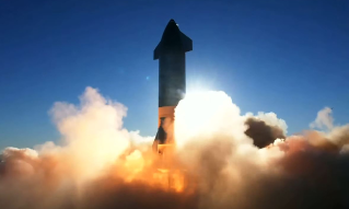 This SpaceX video frame grab image shows SpaceX's Starship SN8 rocket prototype taking off at the company's Boca Chica, Texas facility during an attempted high-altitude launch test on December 9, 2020. (Photo by - / SPACEX / AFP) / RESTRICTED TO EDITORIAL USE - MANDATORY CREDIT "AFP PHOTO / SPACE X " - NO MARKETING - NO ADVERTISING CAMPAIGNS - DISTRIBUTED AS A SERVICE TO CLIENTS