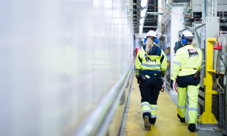 Offshore workers on the Goliat FPSO.
