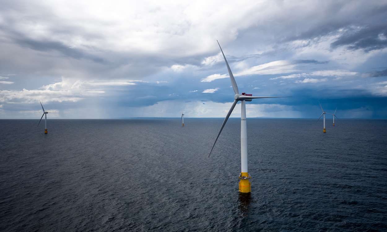 Buchan, Skottland 20170815. Equinors Hywind Buchan vindmølleanlegg  utenfor Skottland-Foto: Øyvinf Gravås / Equinor / NTB