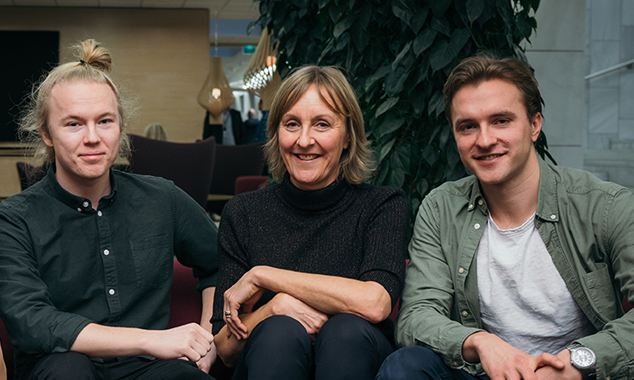 Celsias Morten Hillbom, nn og Petter Reistad.