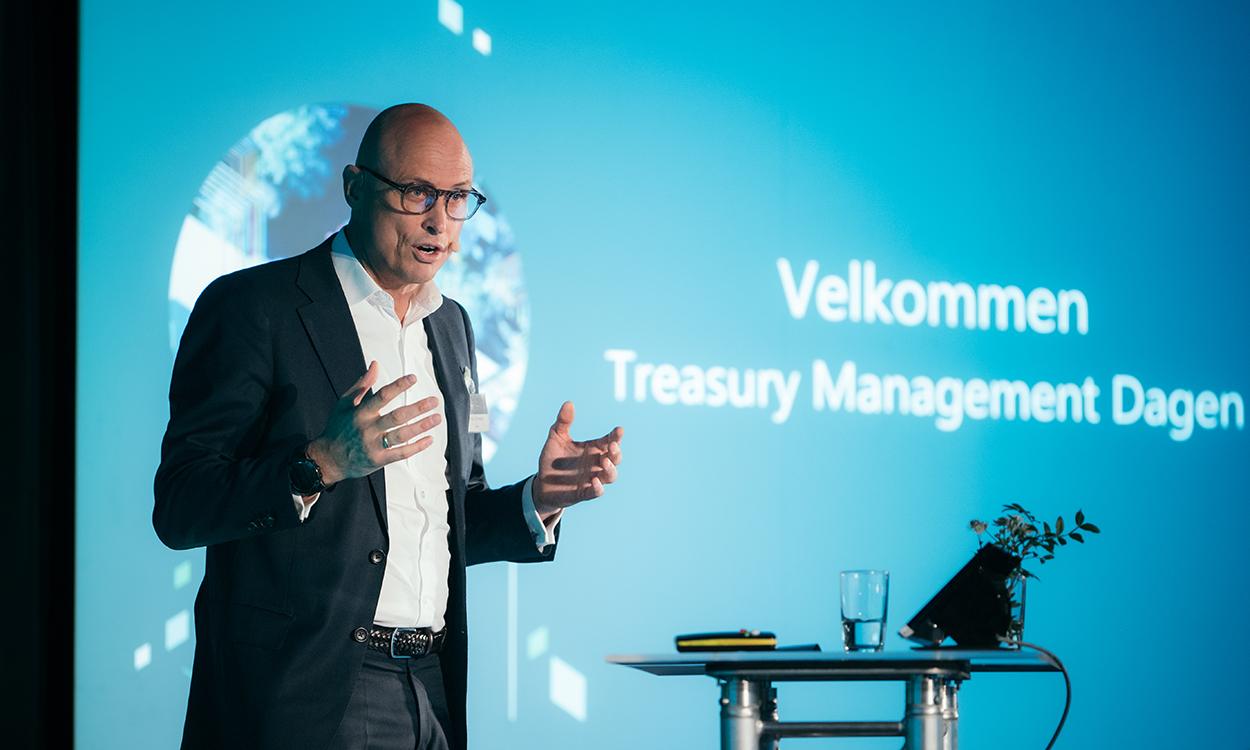 Anders Grevstad innledet på DNB Treasury Management dagen 2023.