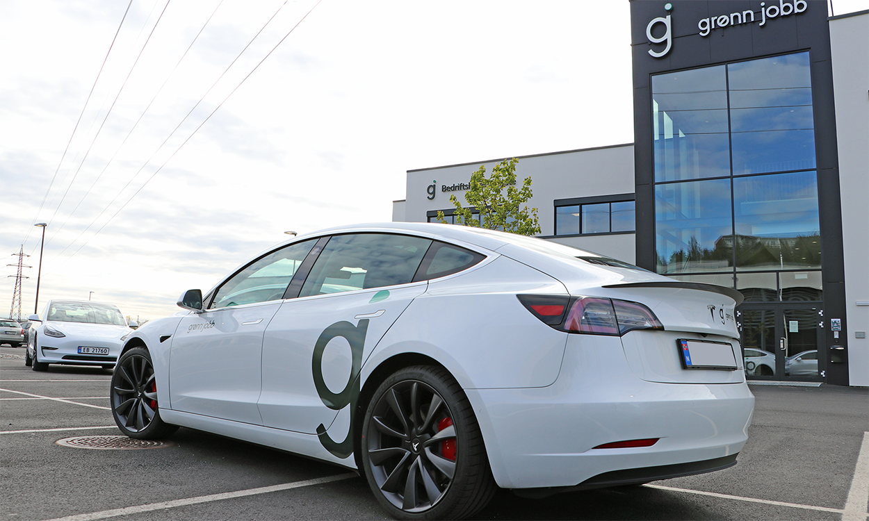 bilder av teslaene til grønn jobb fra autolease